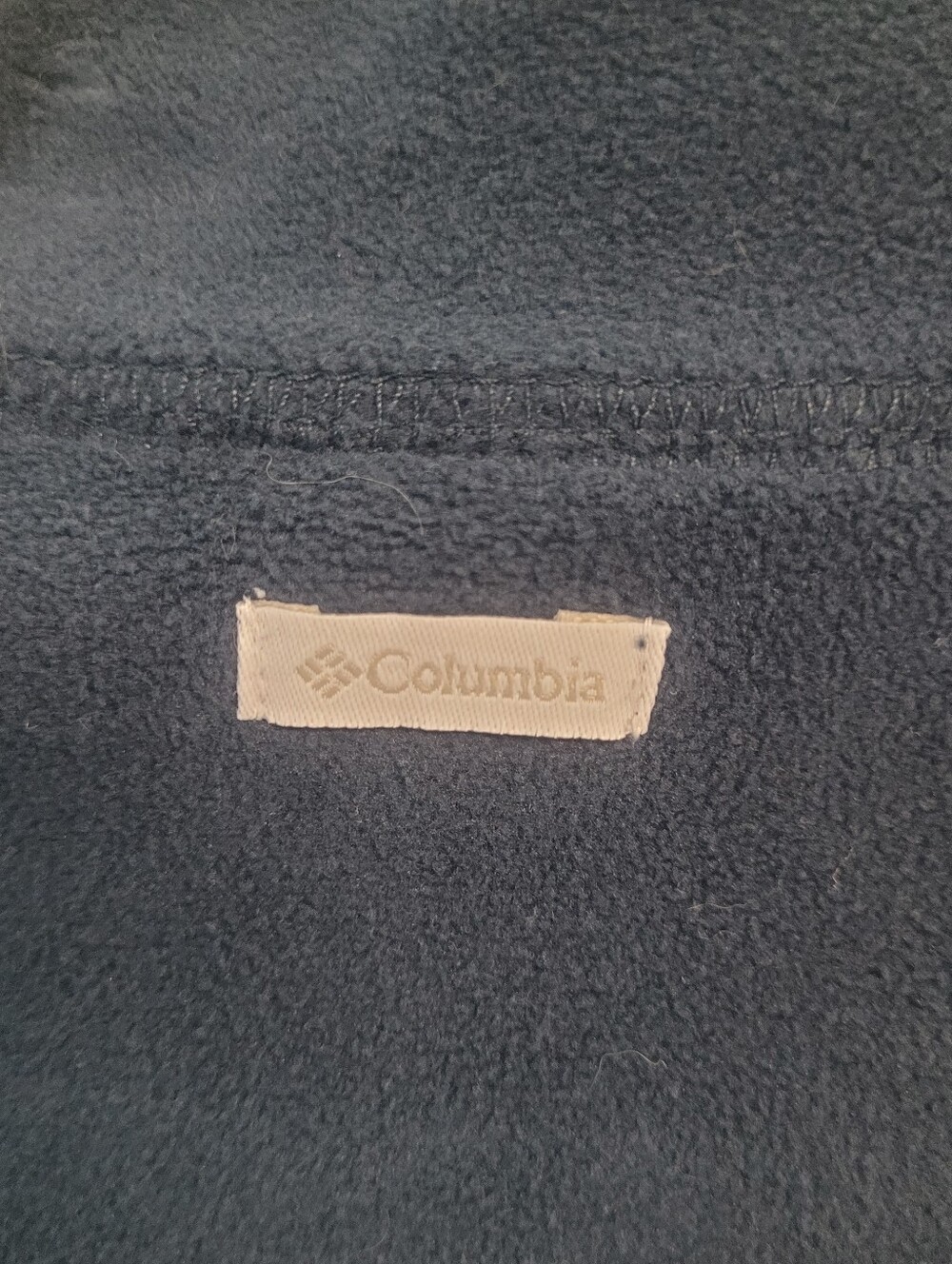 Columbia Navy Quarter-Zip Pullover Fleece Sweater w/ Embroidered  'M' Michigan - Picture 6 of 9